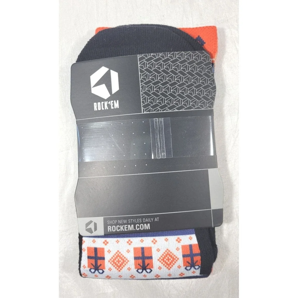 Rock'em Christmas Holiday Denver Broncos Crew Socks